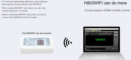 H803 WIFI LED WIFI denetleyici 2048 PİXEL